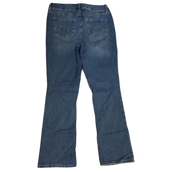 Maurices Mjeans Slim Boot High-Rise Curvy Stretch 14 Long 34Wx33L belt loop hole - Picture 2 of 9